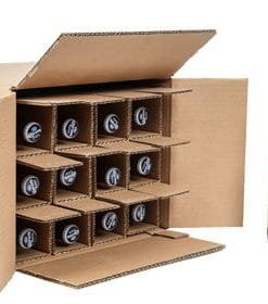 Twelve bottle beer shipping box with bottle insert
