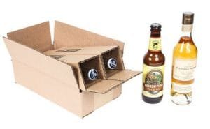shipping box and insert for two beer bottles