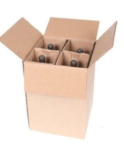 wine magnum shipping box for 4 bottles